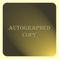Gold Style Autographed Copy Author Sticker stickers