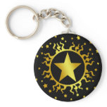 GOLD SUN AND STARS KEYCHAIN