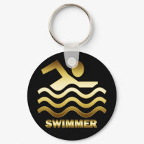 GOLD SWIMMER keychains by dgpaulart GOLD SWIMMER keychains