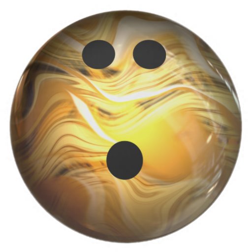 Gold Swirl Bowling Ball Party Plates Zazzle