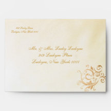 Gold Swirl Envelope