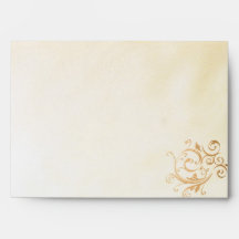 Gold Swirl Envelope - A7