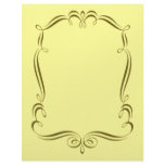 Gold Swirl Frame Design Scrapbook Paper Customized Letterhead