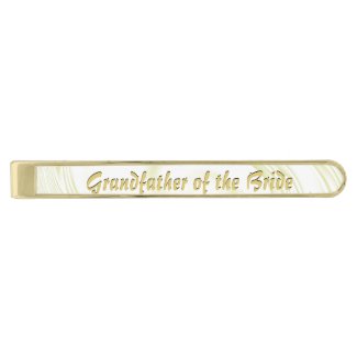 Gold Swirl GRANDFATHER OF THE BRIDE Gold Finish Tie Bar