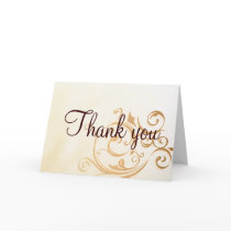 Gold Swirl Thank you Card