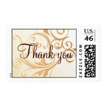 Gold Swirl Thank you Stamp