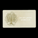 Gold Swirl Tree on Stone with Dots Save the Date