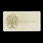 Gold Swirl Tree on Stone with Stars Save the Date