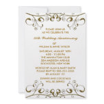 Gold Swirls 50th Wedding Anniversary Invitations