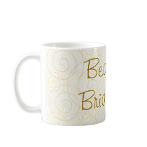 Gold Swirls Beautiful Bridesmaid Mug
