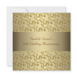 Gold Swirls Gold 50th Wedding Anniversary Party invitations