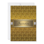 Gold Swirls Gold All Occasion Party Template invitations