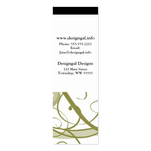 Gold Swirls Pattern Business Card Templates (back side)