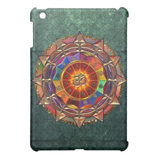 Gold Symbolic Sun Mandala Cover For The iPad Mini