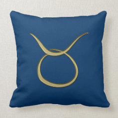 gold taurus throw pillows