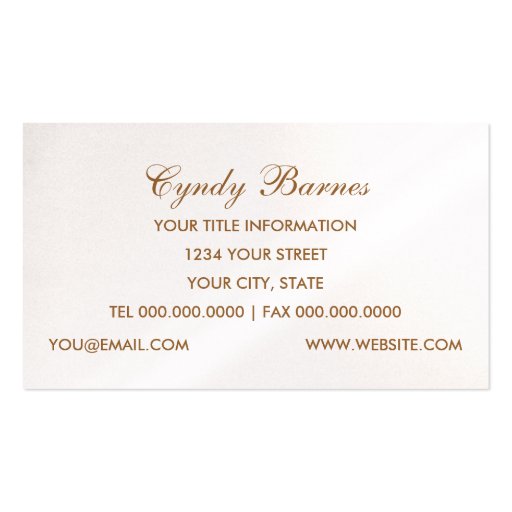 Gold Texture Business Card (back side)