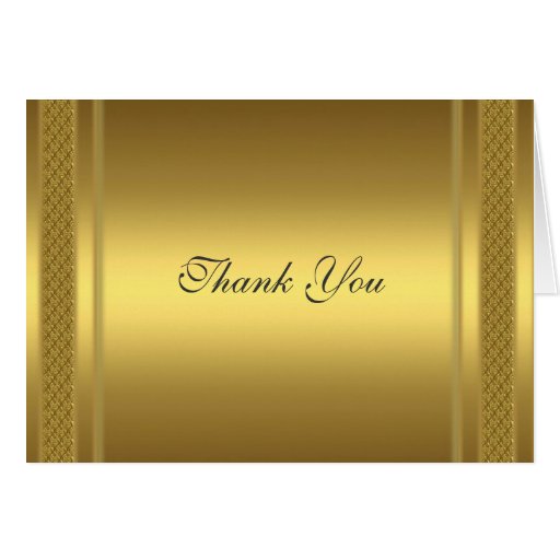 Gold Thank you Card Gold Zazzle