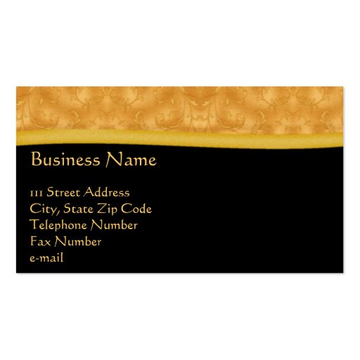 Gold Themed Business Card (front side)