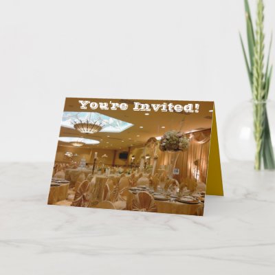 Gold Themed Wedding Invitation Greeting Cards by chairdressing