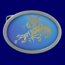 Gold Tiger Belt Buckle 