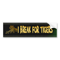 Gold Tiger Bumper Sticker bumper stickers