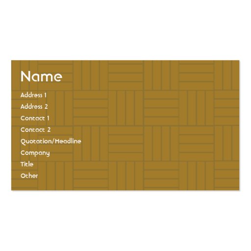 Gold Tile - Business Business Card Templates (front side)