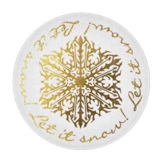 Gold Tone Let It Snow Snowflake