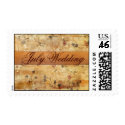 Gold toned July Weddng Stamp - Customized by perfectpostage Gold toned July Weddng Stamp - Customized