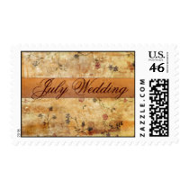 Gold toned July Weddng Stamp - Customized