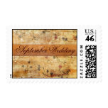 Gold toned September Wedding Stamp