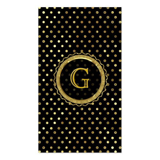 Gold Tones PolkaDot Seamless Pattern Business Card