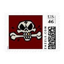 Gold Tooth Skull postage by kubasbodega Gold Tooth Skull postage