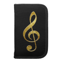 gold treble clef planner