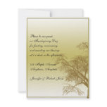 Gold Tree on Celery Green Variegated Background Custom Invite