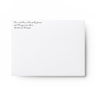 Gold Tree Swirl Wedding RSVP Envelopes envelope