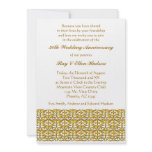 Gold Trim 50th Wedding Anniversary Invitations