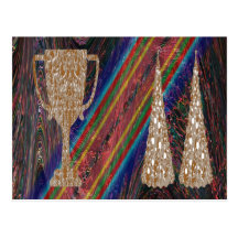 Gold TROPHY : Award Reward Celebration Post Cards