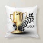 Gold Trophy NUmber One Dad Father's Day Pillow