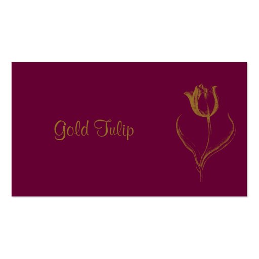 Gold Tulip Business Card Templates (front side)