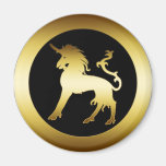 GOLD UNICORN FRIDGE MAGNETS