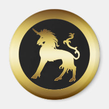 GOLD UNICORN FRIDGE MAGNETS
