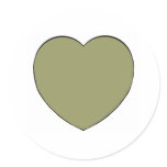 Gold Valentine Heart stickers