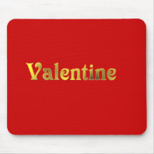 Gold Valentine Mouse Pad