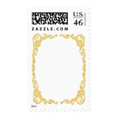 Gold Victorian Frame  Postage by SweetRascal