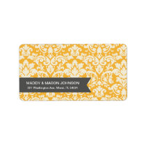GOLD VINTAGE DAMASK | ADDRESS LABELS