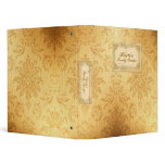 Gold Vintage Family Recipe 3 Ring Binder
