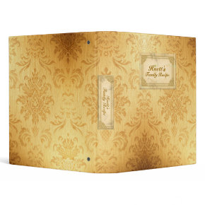 Gold Vintage Family Recipe binder