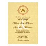 Gold Vintage Frame Gold Monogram Wedding Cards at Zazzle