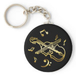 GOLD VIOLIN keychains
