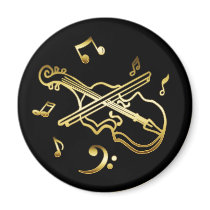 GOLD VIOLIN magnets